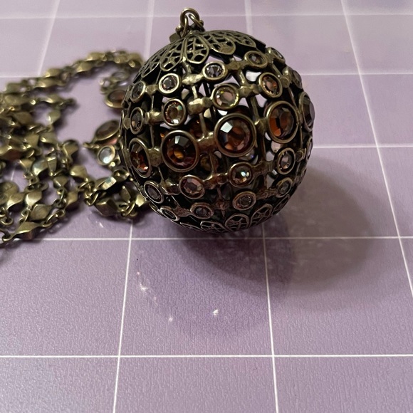 Sorrelli Round Pendant - Long Necklace - Toasted Almond - - Picture 2 of 8